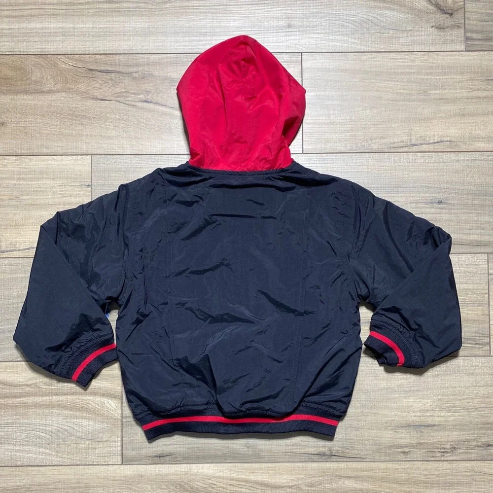 Basic Editions Boys Full Front Zip‎ Water Resistant Hooded Jacket Size 7 Black